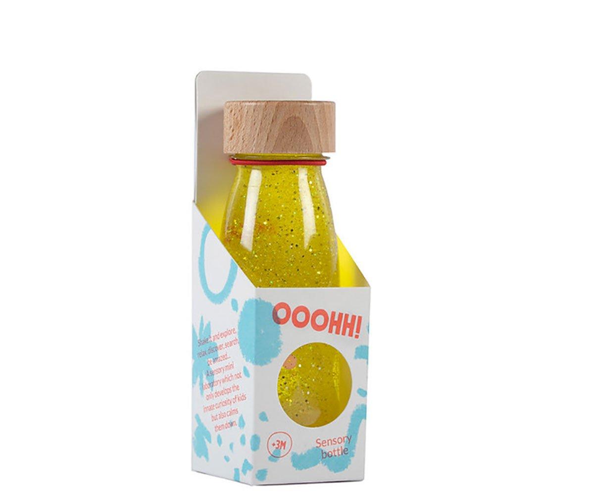 Botella Sensorial Flotante Flip Yellow