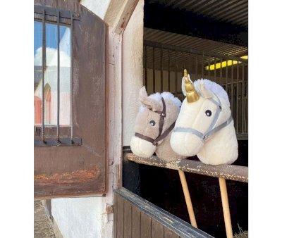 Cavallino Grigio Hobby Horse con Bastone