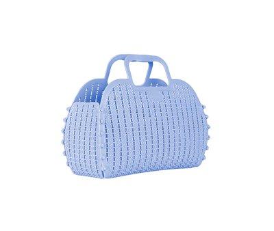 Borsa Mini Pieghevole Plastica Baby Blue