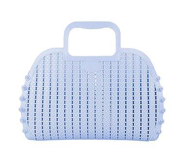 Borsa Mini Pieghevole Plastica Baby Blue