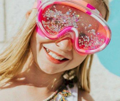 Gafas de Natacin Disco Glitter Bubblegum Pink