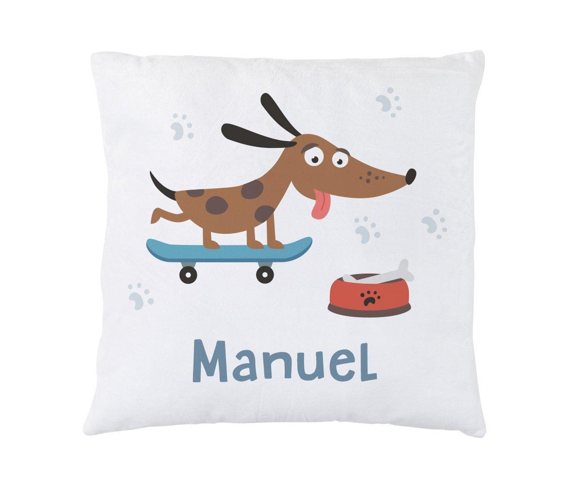 Coussin personnalis Skater Dog