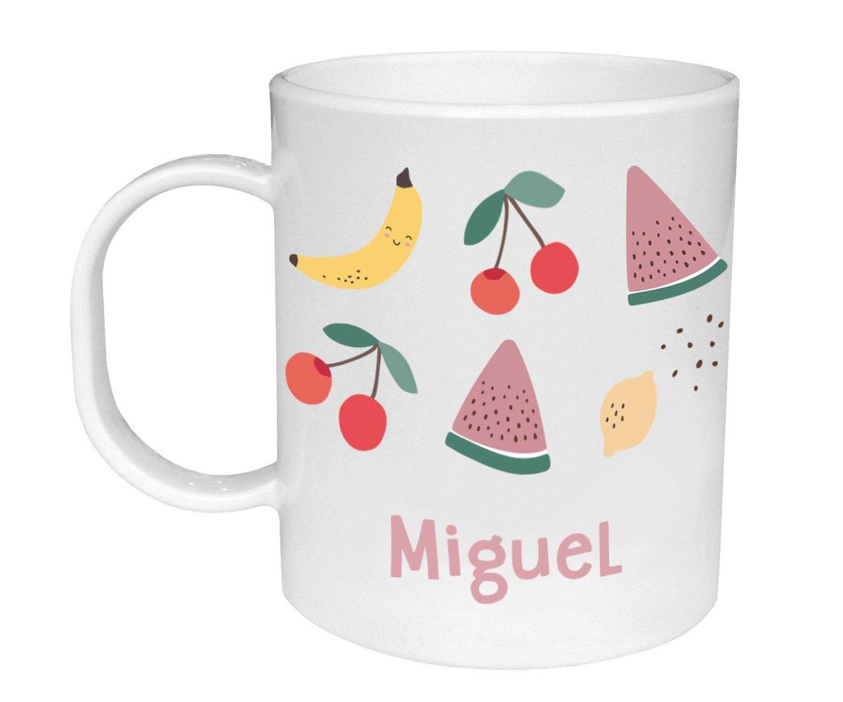 Taza de Plstico Personalizada Fruits