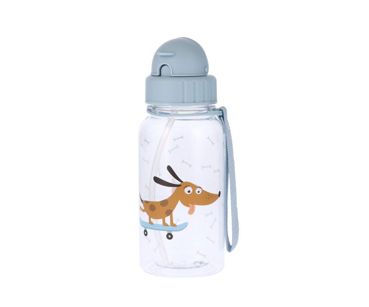 Bouteille en plastique Skater Dog personnalisable