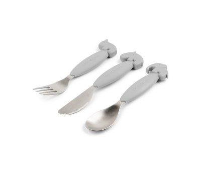 3 Posate Antiscivolo YummyPlus Deer Friends Grey