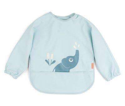 Bavoir  manches Elphee bleu 6-18 m