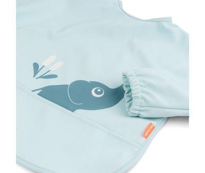 Bavoir  manches Elphee bleu 6-18 m
