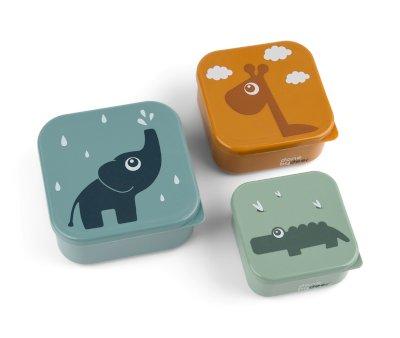 Set 3 Scatoline Snack Deer Friends Blue  mix
