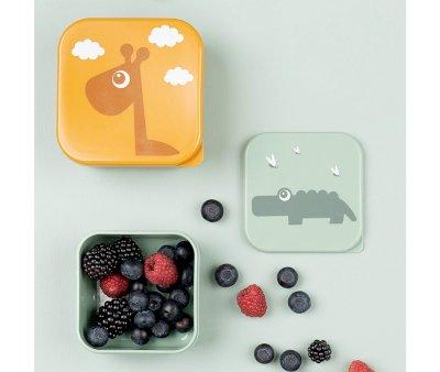 Set 3 Scatoline Snack Deer Friends Blue  mix