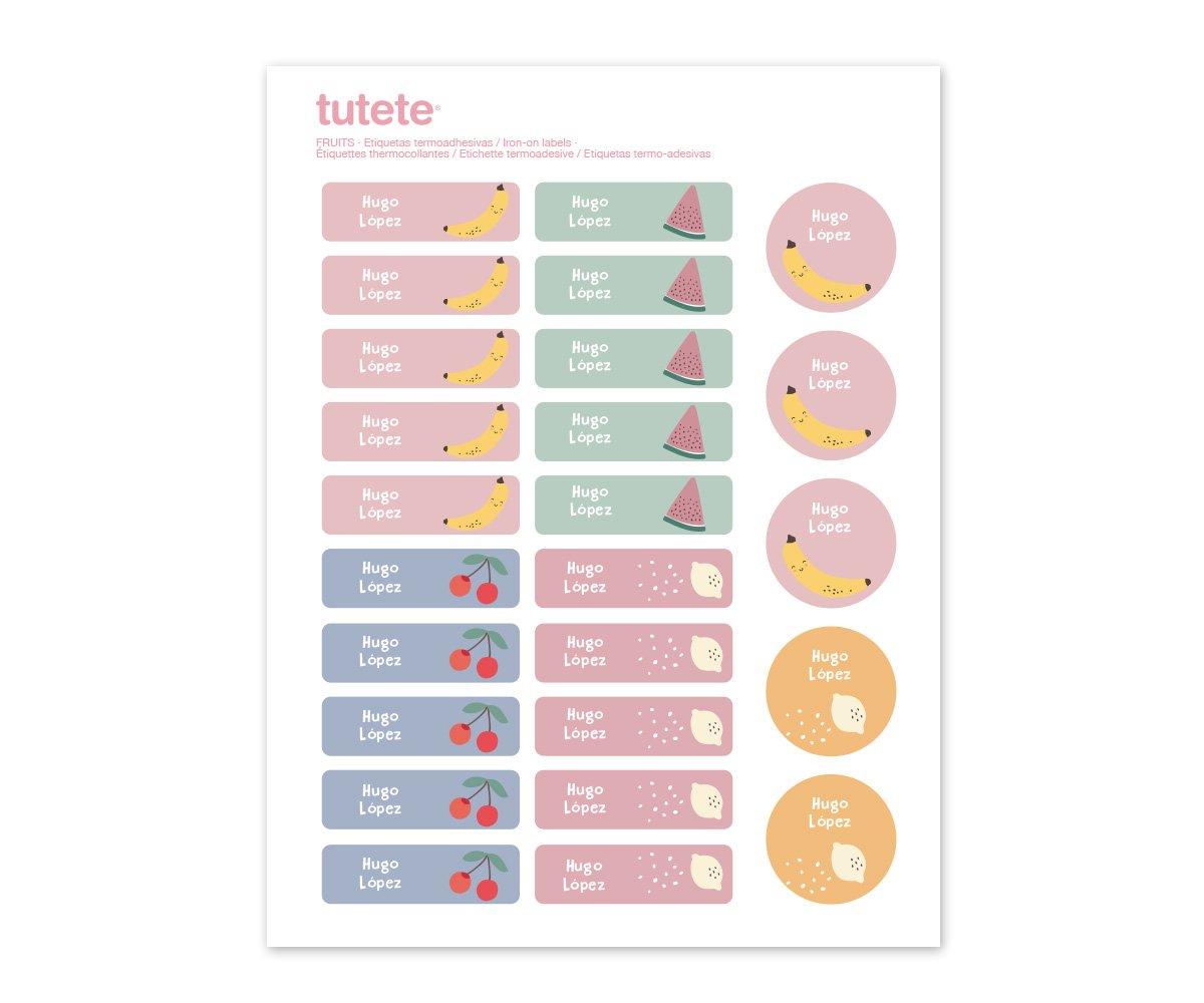 25 Etichette Termoadesive Fruits - Tutete