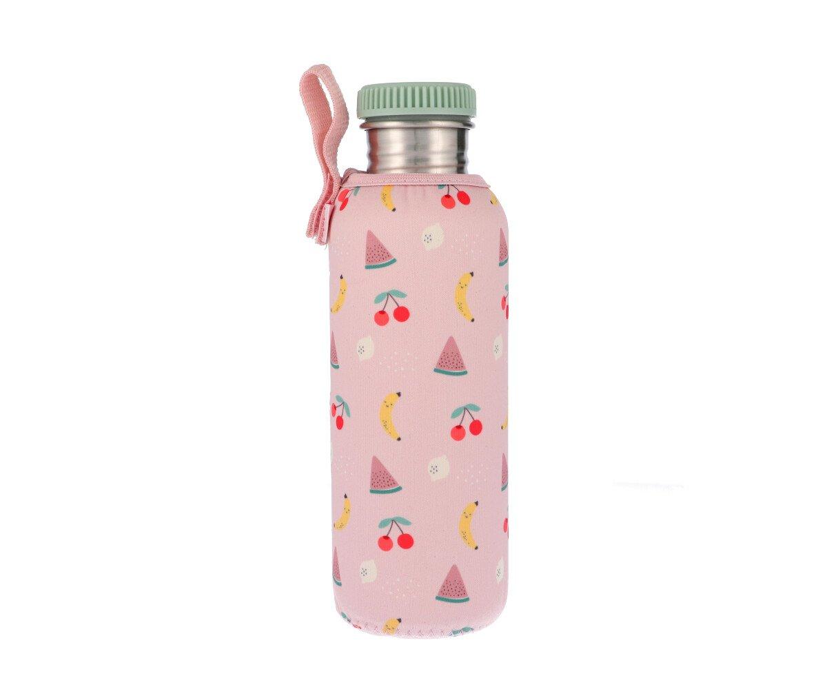 Bouteille en acier avec housse  fruits personnalisable 750 ml