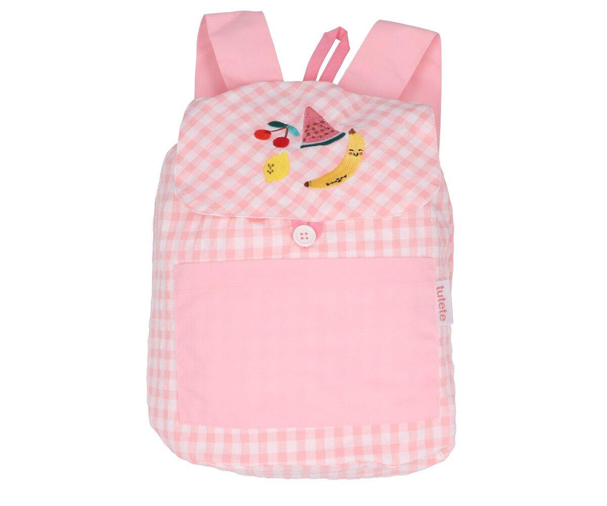 Mochila Pequeña Vichy Fruits Personalizable