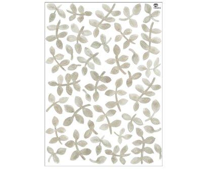 Adhesivos Pared Hojas Gris