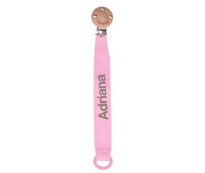 Chupetero Wash Silicona Rosa Personalizable