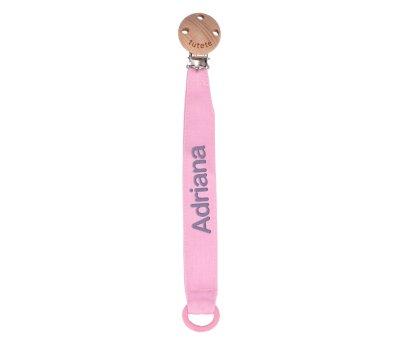 Chupetero Wash Silicona Rosa Personalizable