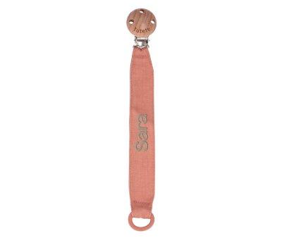 Chupetero Wash Silicona Peach Personalizado