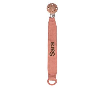 Chupetero Wash Silicona Peach Personalizado