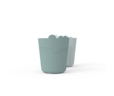 2 Blue Croco Kiddush Cups
