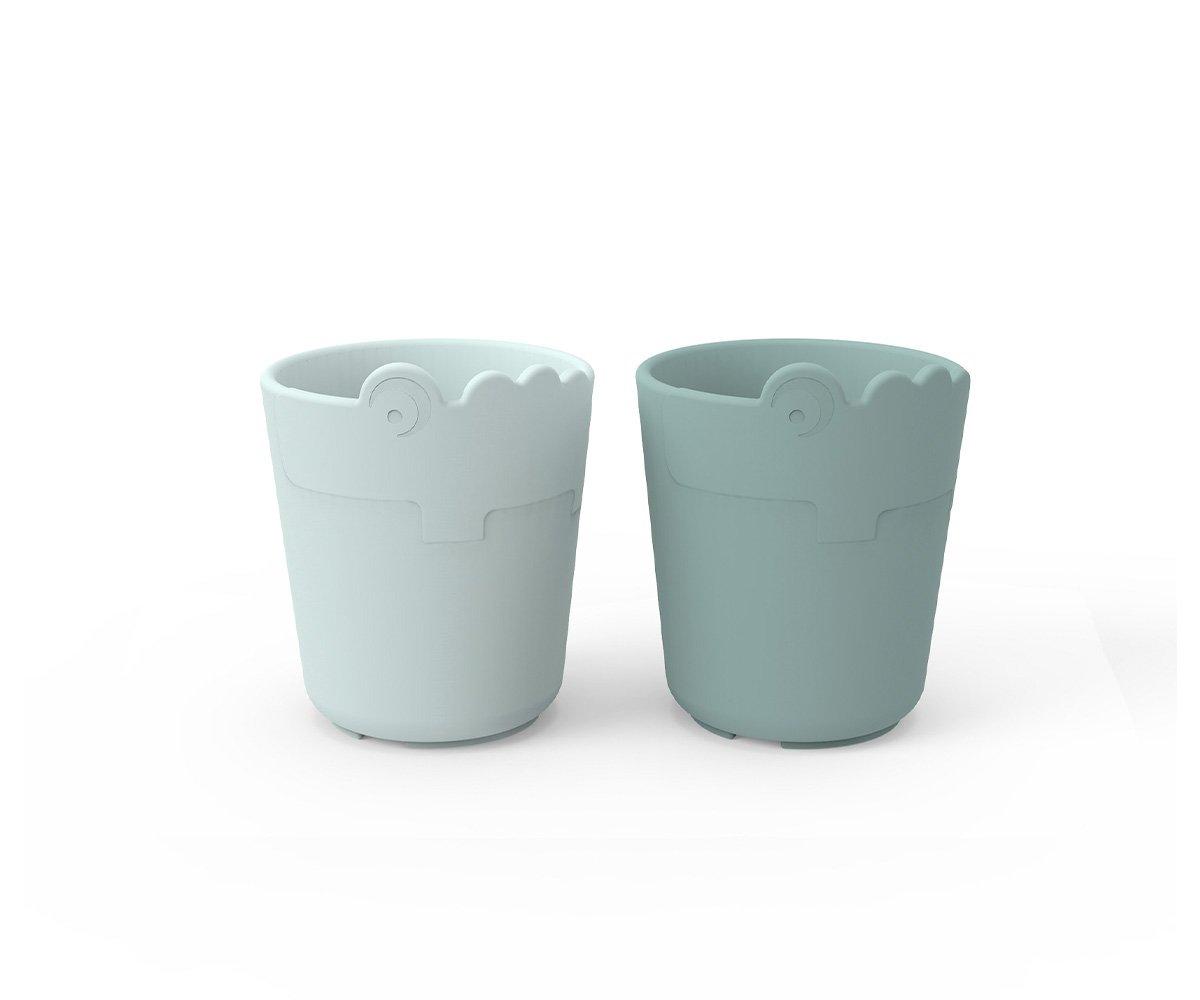 2 Vasos Kiddish Croco Azul