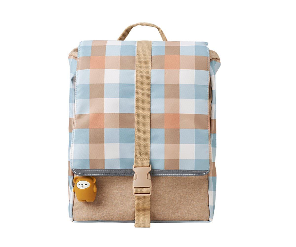 Mochila Escolar Pequeña Cottage Blue Checks