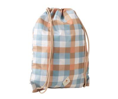 Mochila Saco Personalizvel Cottage Blue Checks