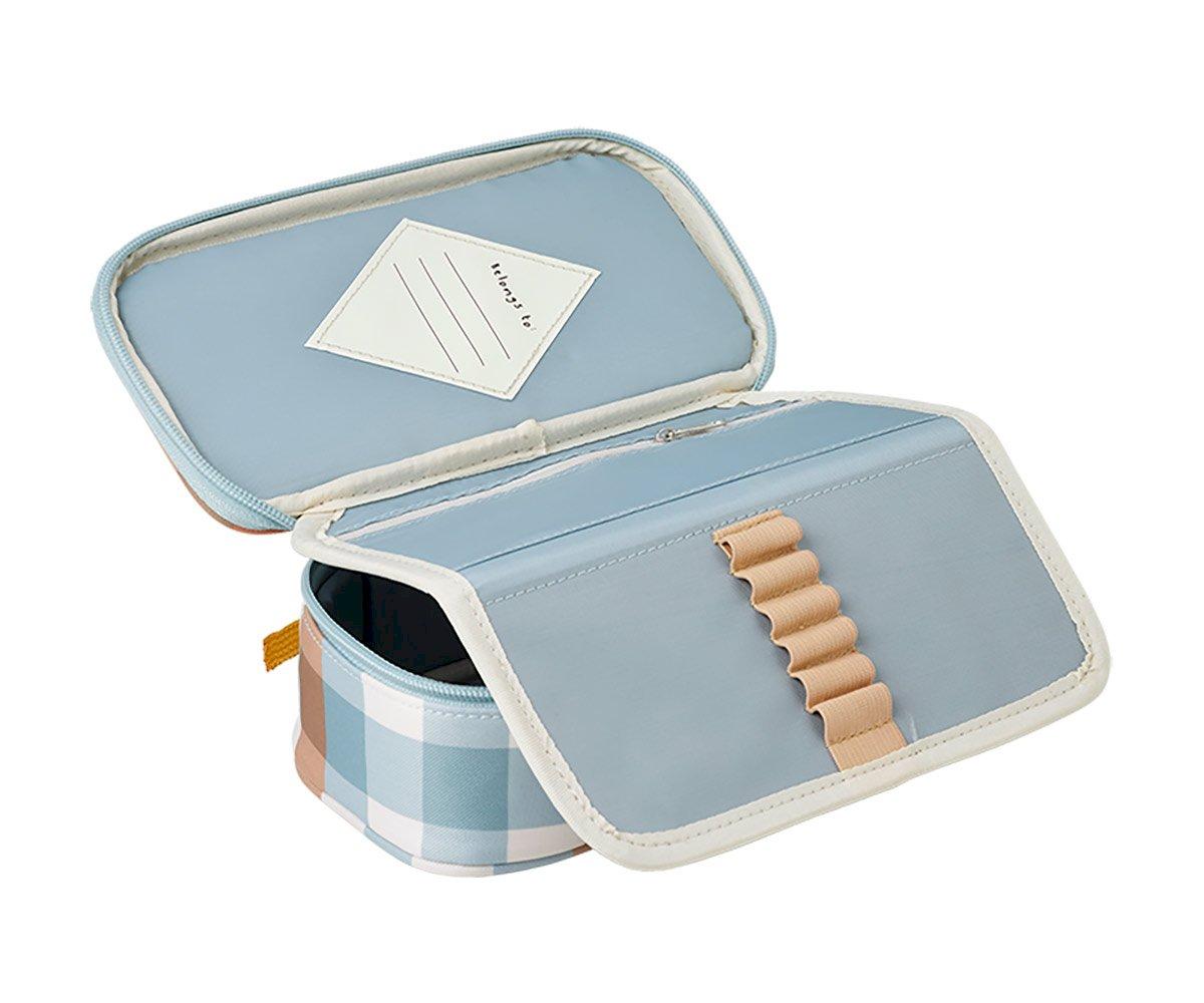 Estuche Rectangular Cottage Blue Checks