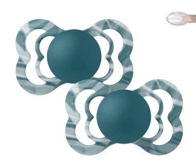 2 Chupetes BIBS Supreme Tie Dye Forest Lake White