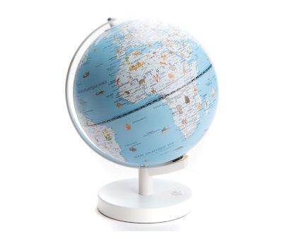 Mappamondo Azzurro e Bianco con Luce FR