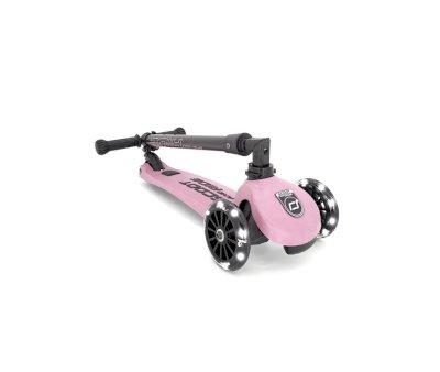 Patinete Highwaykick Three Rosa con Luces Led