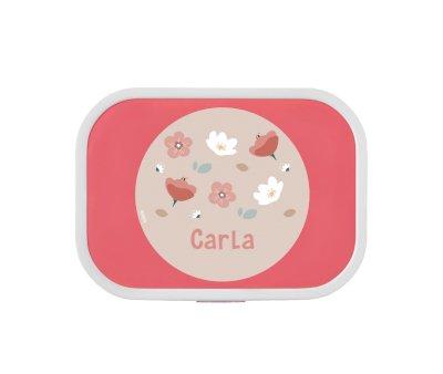 Midi Lunch Box Campus Rosa Personalizzato Little Garden