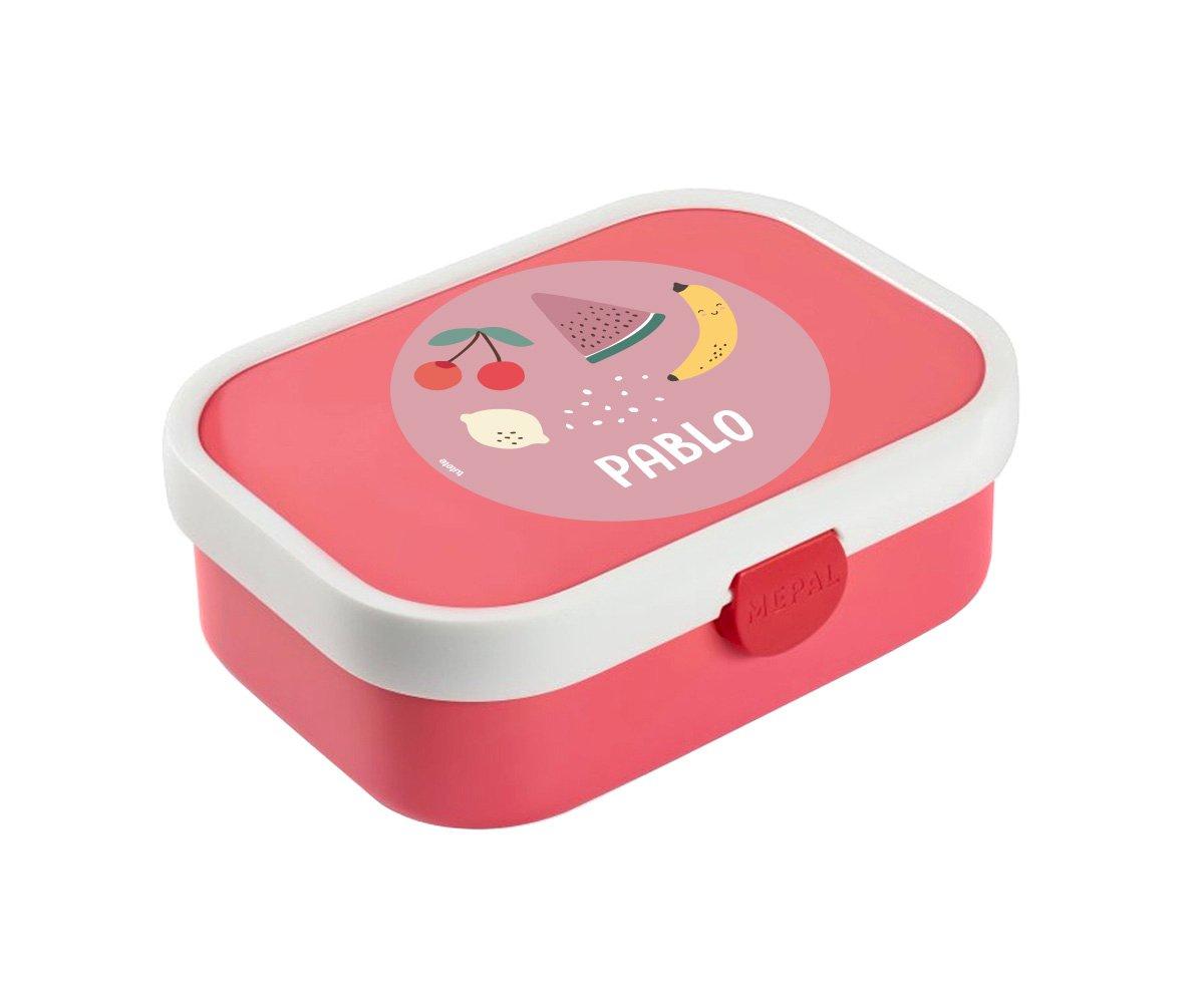 Caja Almuerzo Midi Campus Rosa Fruits Personalizada