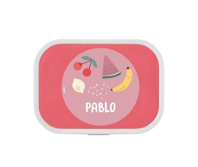 Midi Lunch Box Campus Rosa Personalizzato Fruits