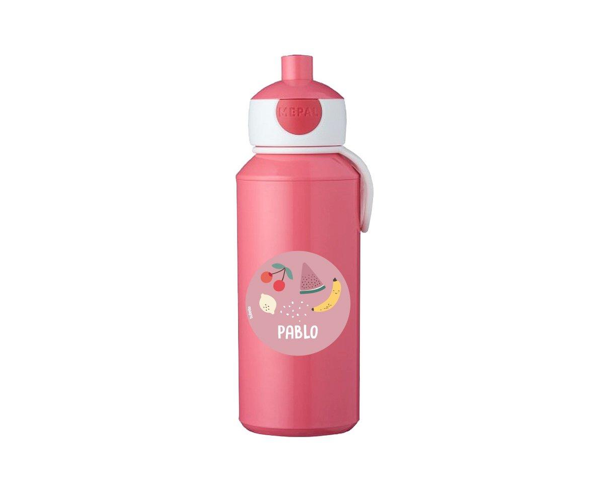 Botella Campus Pop-Up Personalizada Rosa 400ml Fruits