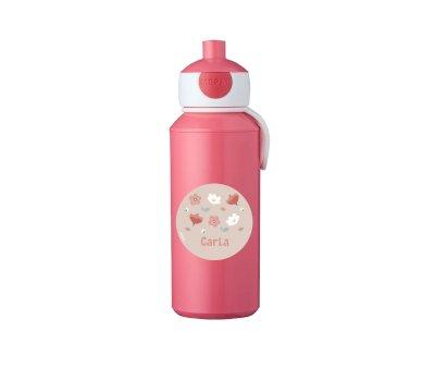 Botella Campus Pop-Up Personalizada Rosa 400ml Little Garden