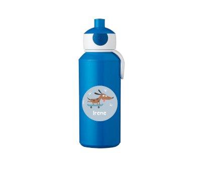 Botella Campus Pop-Up Personalizada Azul 400ml Skater Dog