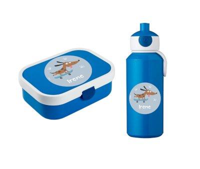 Campus Blue Skater Dog Personalized Lunch Pack