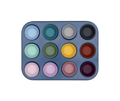 12 moldes Silicone para Muffins