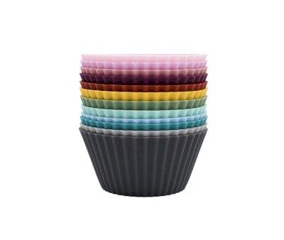 12 moldes Silicone para Muffins