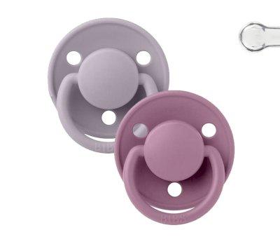 2 Chupetas BIBS De Lux Fossil Grey/Mauve