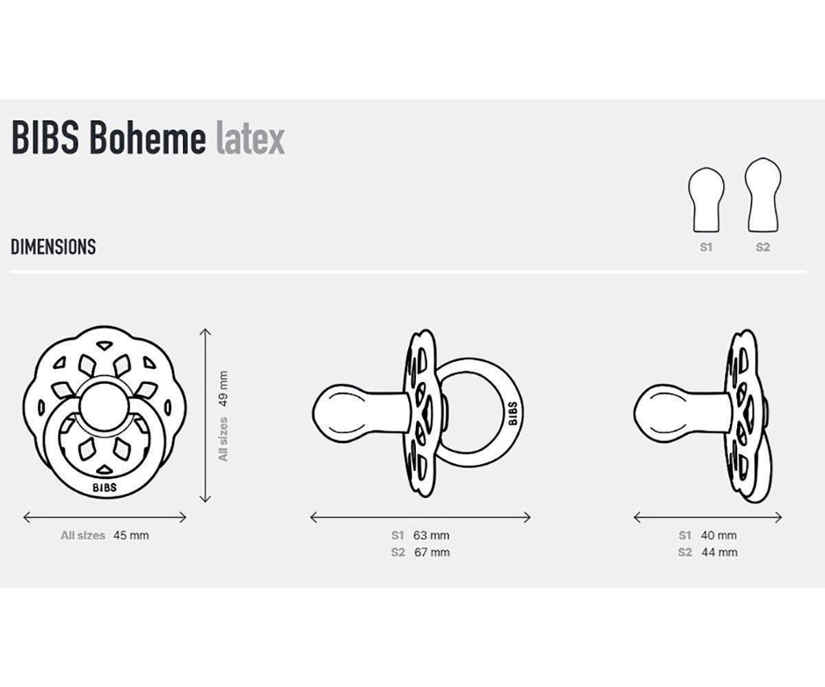 2 Chupetes BIBS Boheme Desert Sand/Honey Bee