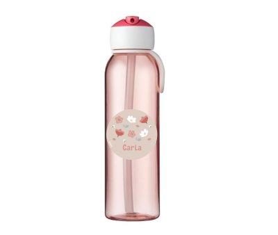 Borraccia Campus Flip-Up Pink 500ml +Etichetta Little Garden Personalizzata