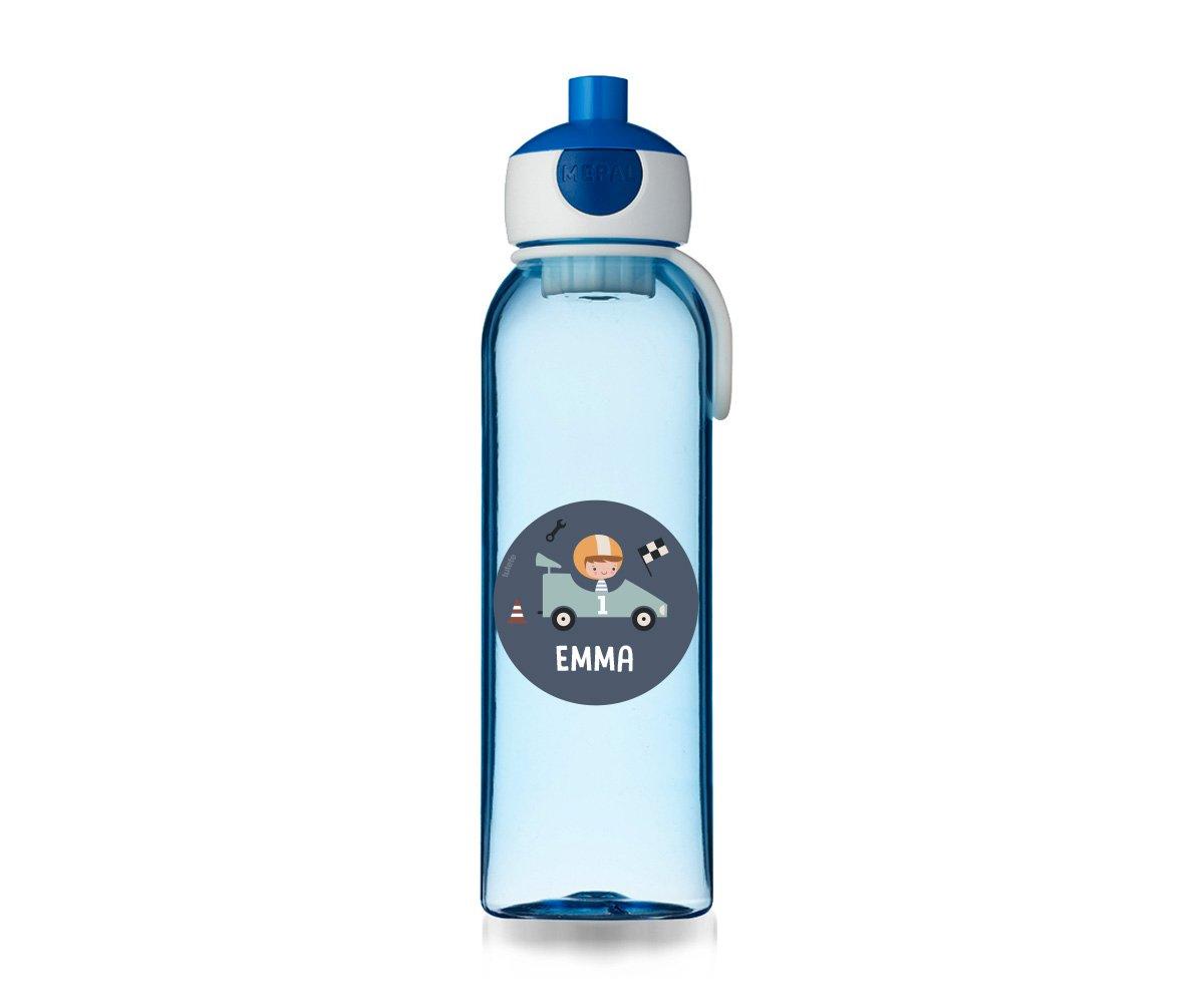 Garrafa Pop-Up Campus Personalizada Azul 500ml Speed Racers