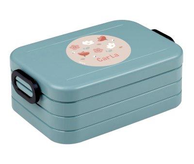 Caja Almuerzo Bento Midi Nordic Blue Personalizada Little Garden
