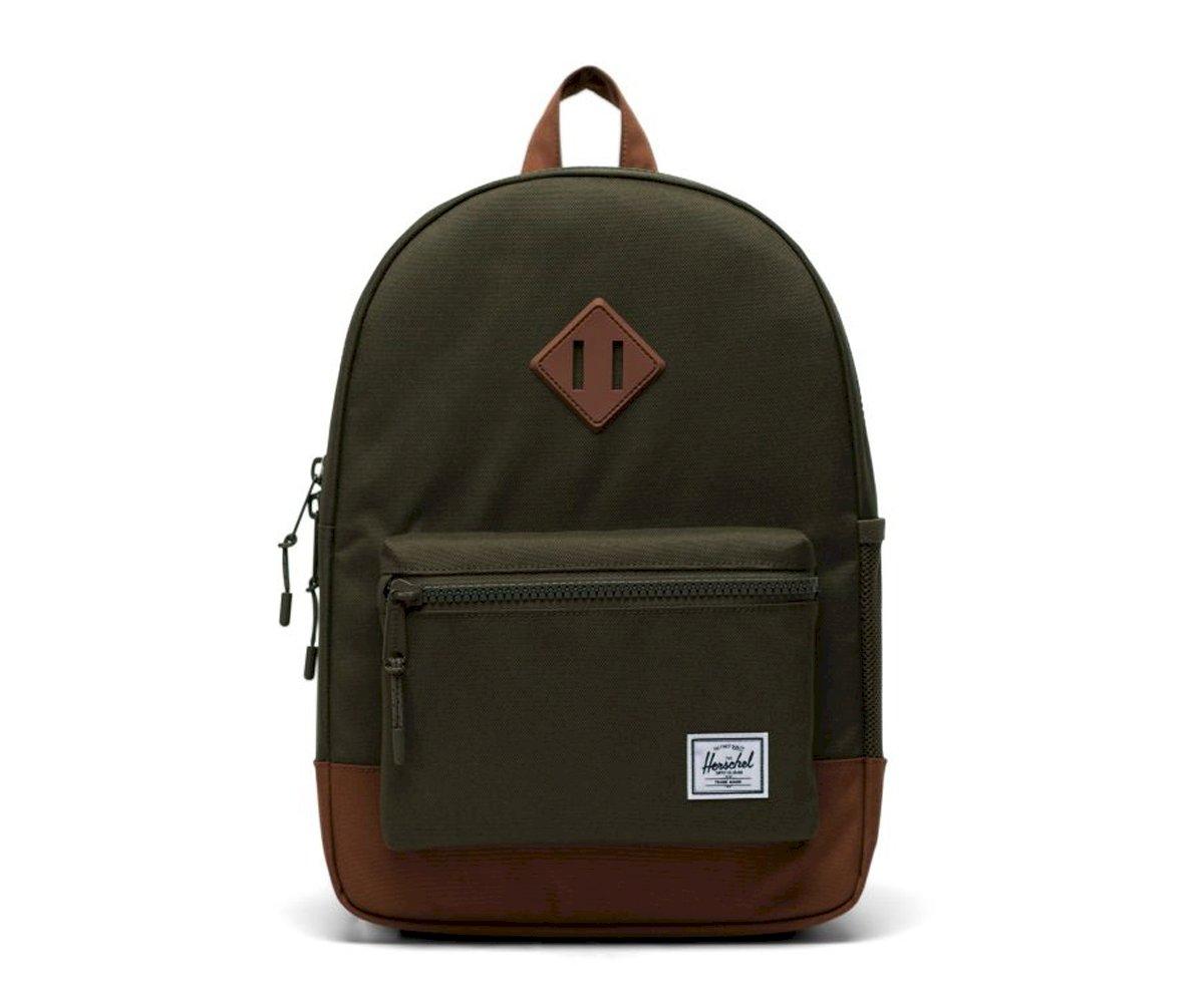 Mochila Herschel Heritage Youth Ivy  green/Saddle brown Personalizable