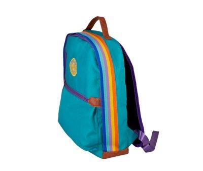 Mochila retro verde arco-ris