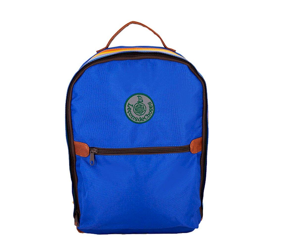 Zaino Retro Blu Arcobaleno - Personalizzato