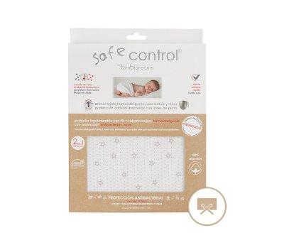 Lenzuolo Culla con Angoli Termo Control 2 in 1 Bianco/Grigio