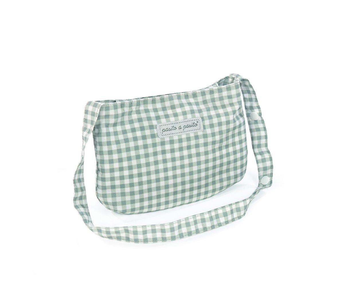 Borsa Passeggino Bambole Tom Vichy Verde