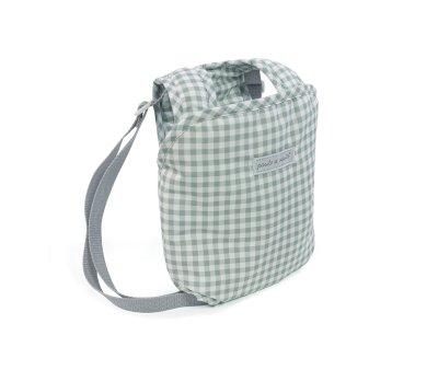 Sac  dos Porte-bb Tom Vichy vert pour poupes