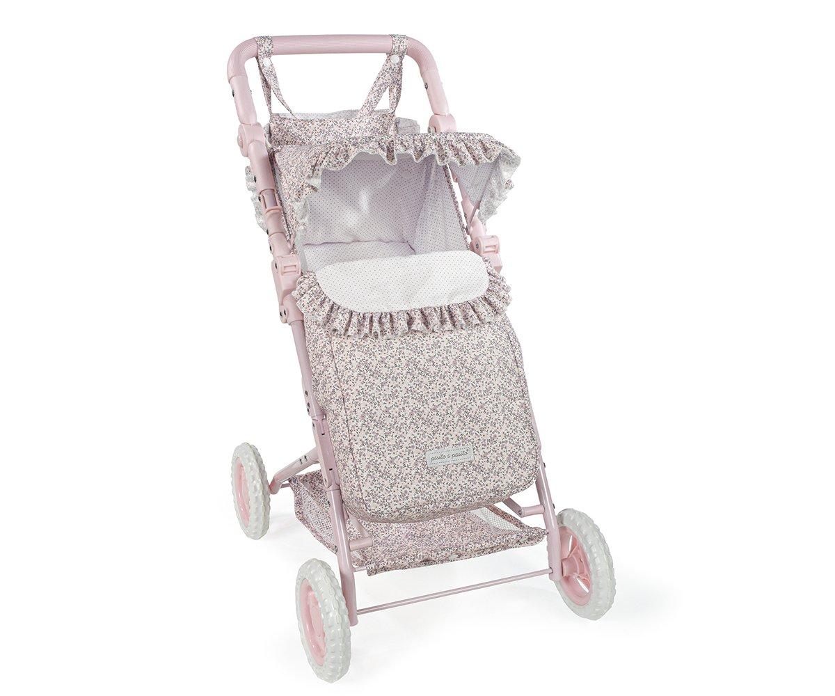 Passeggino con Sacco Bambole Lili Flowers Pink